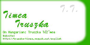 timea truszka business card